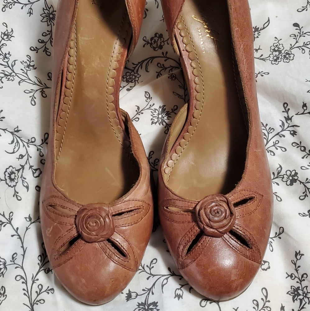 Genuine Leather and wood wedges